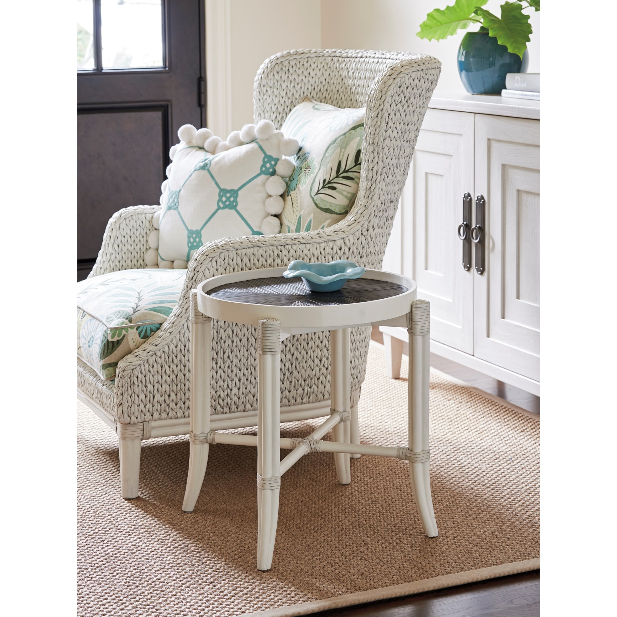 Tommy Bahama Home Ocean Breeze 570957 Neptune Two Tone Round End Table